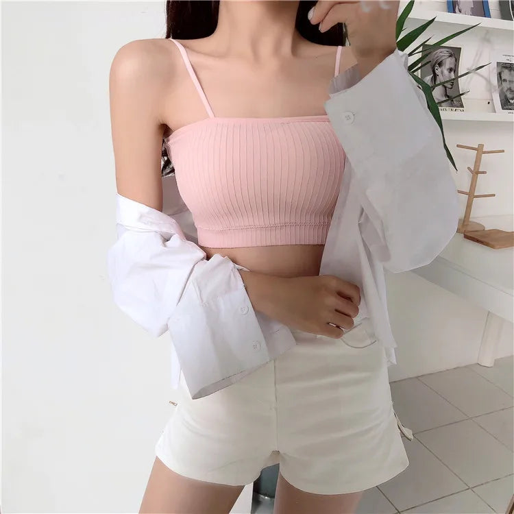Slim Fit Korean-Style Women’s Seamless Tank Top