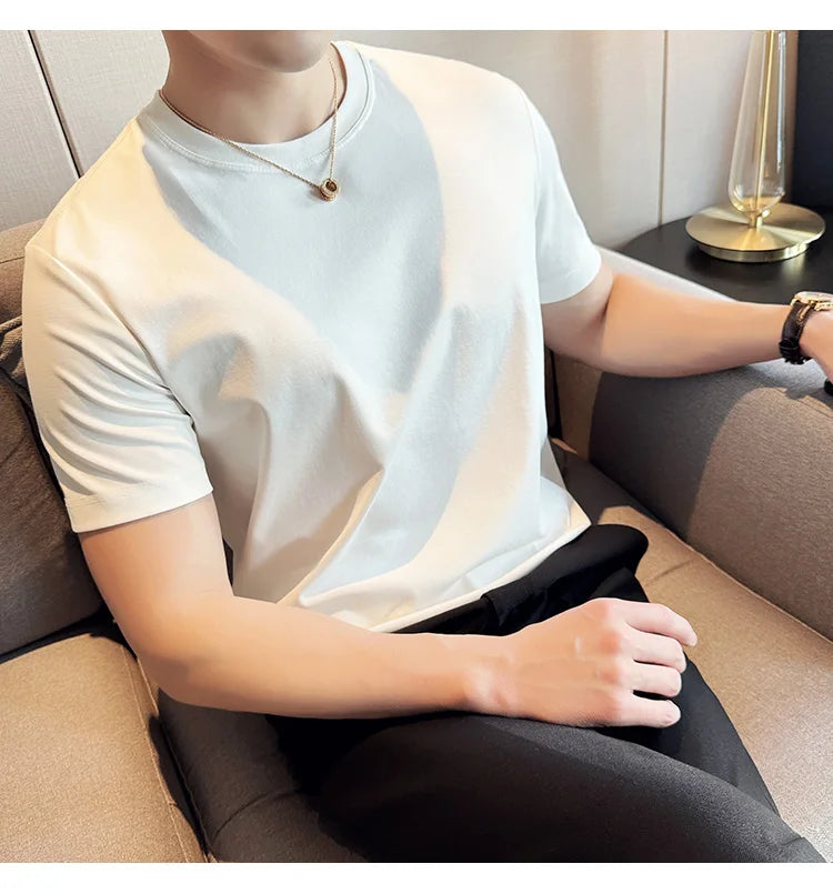 Men's Summer Ice Silk Cotton T-Shirt