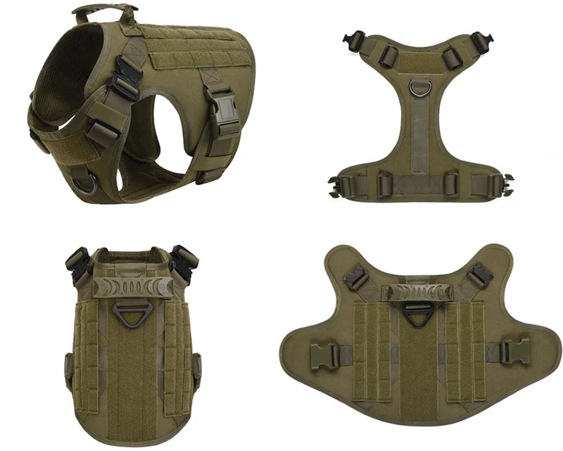 K9 Tactical Military Dog Vest and Leash Set