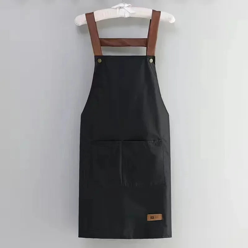 Waterproof Kitchen Apron with Large Pocket for Cooking and Restaurant Use