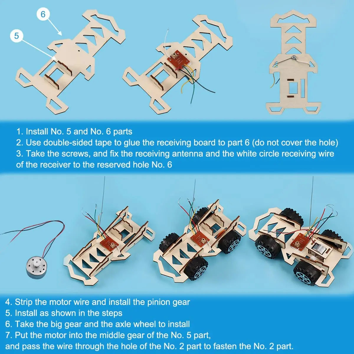 Kids Remote Control Electric Wooden Racing Toys