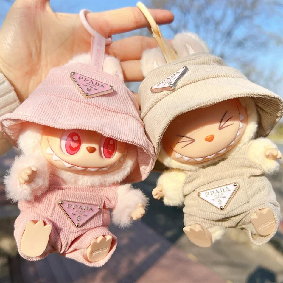 Labubu Corduroy Mini Doll Clothing Set – Cute Vinyl Doll Accessories