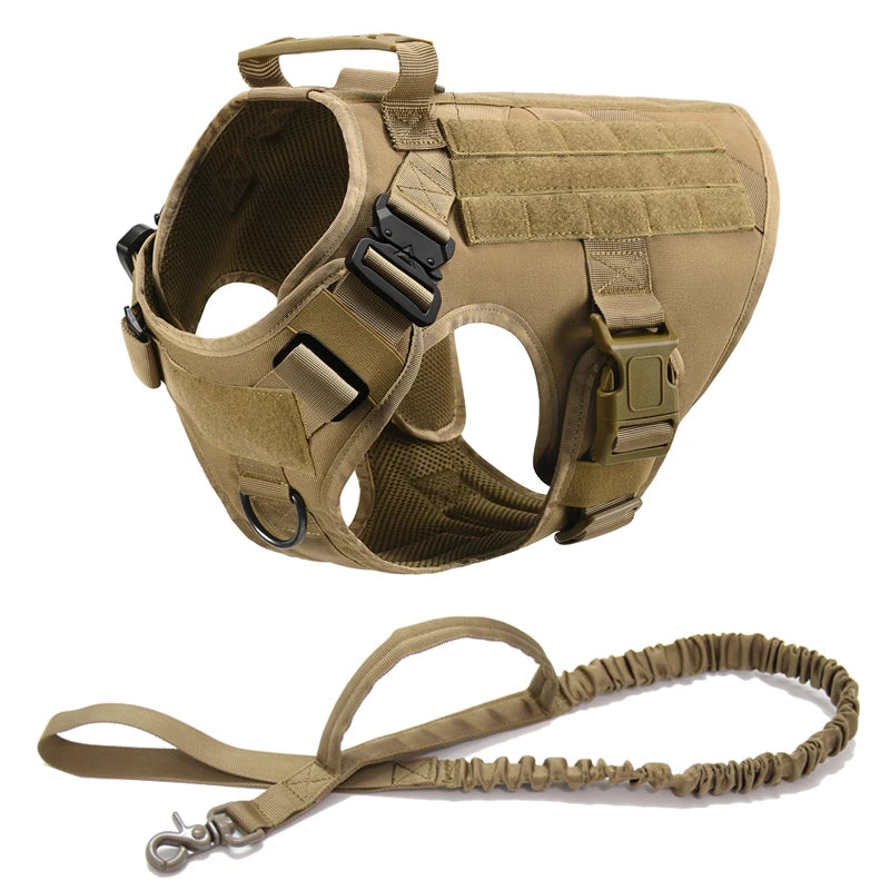 K9 Tactical Military Dog Vest and Leash Set