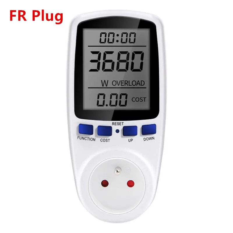 Digital Voltage & Power Meter – Energy Consumption Monitor with Multi-Plug Support