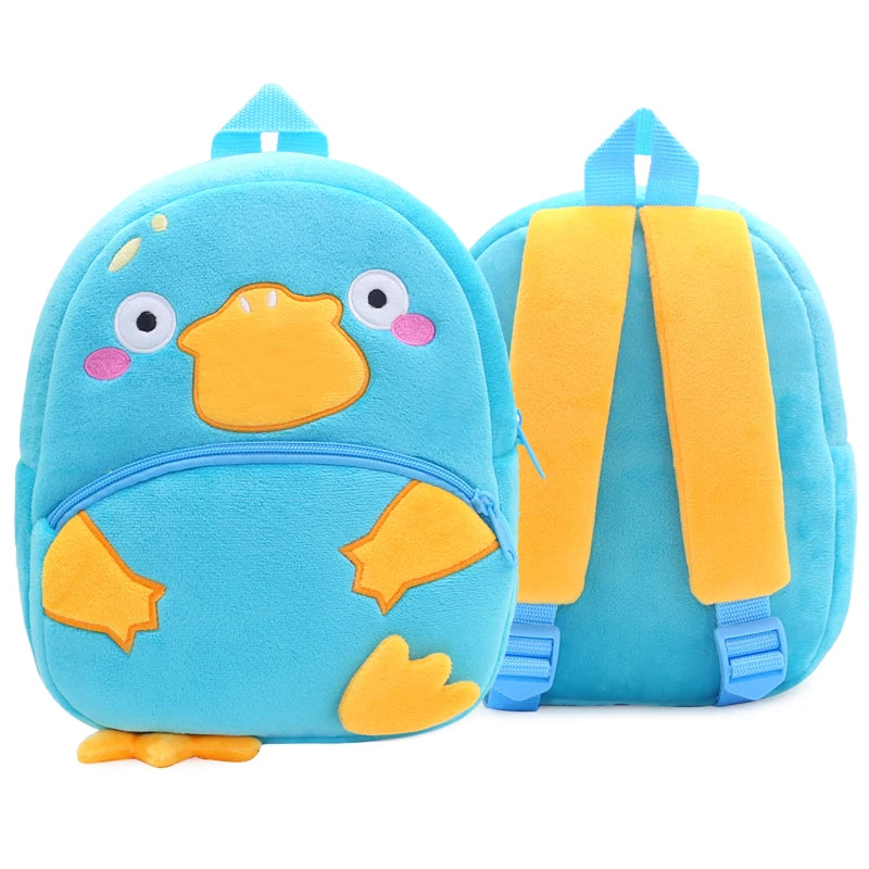 Cute Cartoon Animal Plush Backpack for Kindergarten Kids