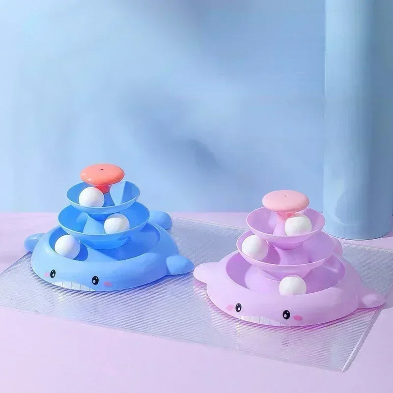 Multi-Level Cat Tower Track Toy
