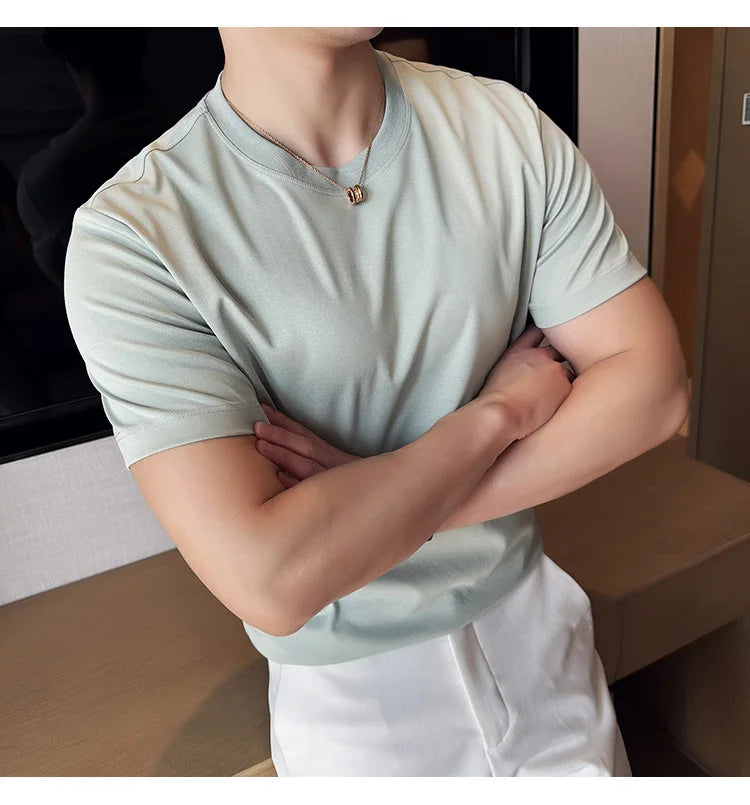 Men's Summer Ice Silk Cotton T-Shirt
