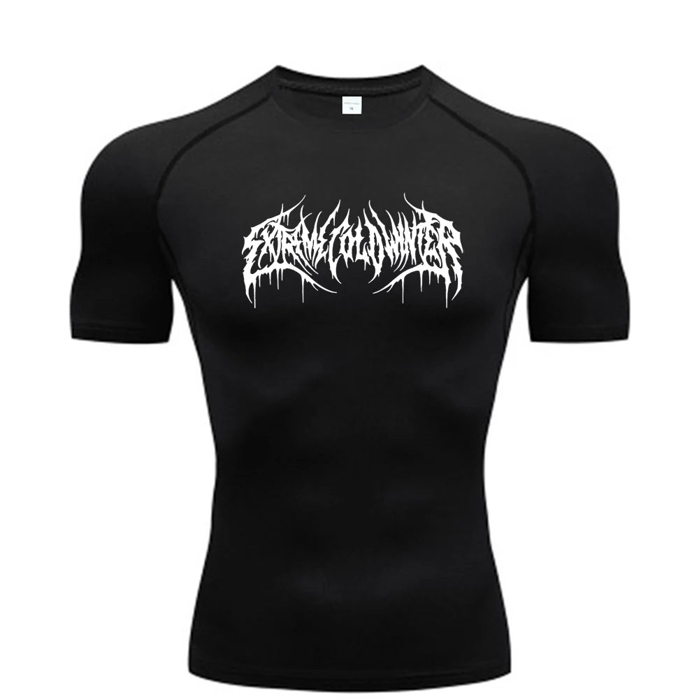 Men’s Summer Compression Short Sleeve Fitness T-Shirt – Quick-Dry Gym Top