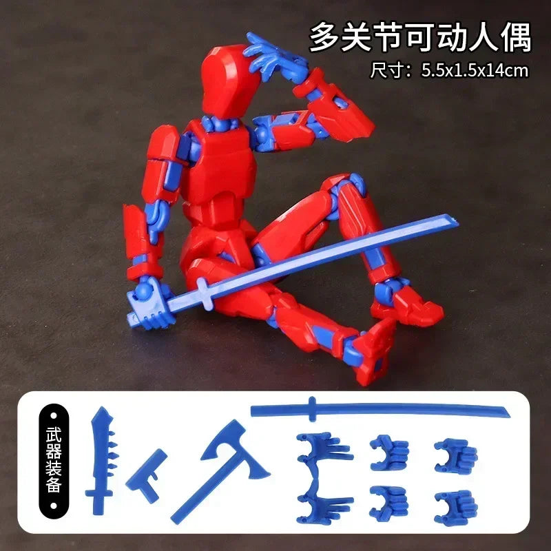 DIY Luminous T13 Multi-Jointed Movable Robot & Dog Action Figures