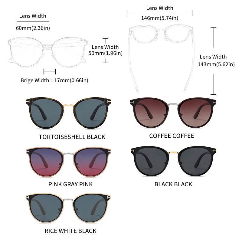 2025 Cat Eye Polarized Sunglasses for Women Ultralight Luxury Fashion Shades