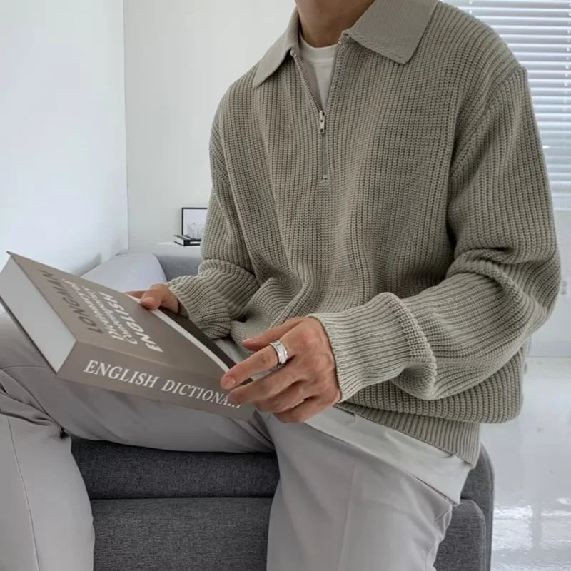 Men Korean Fashion Knitwear - Casual Pullover Sweater