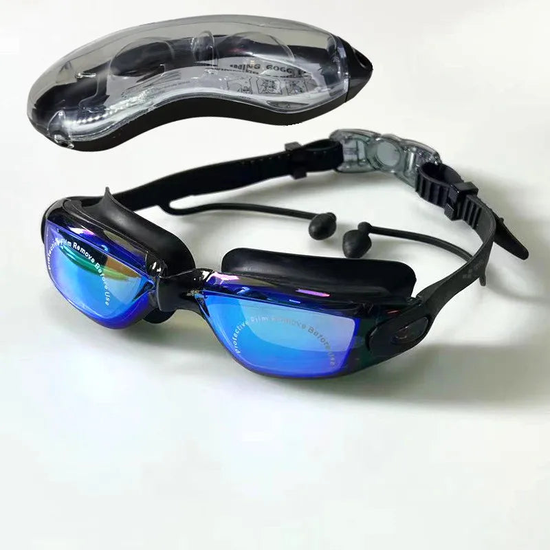 ARENA Anti-Fog UV Swim Goggles with Earplugs for Men and Women