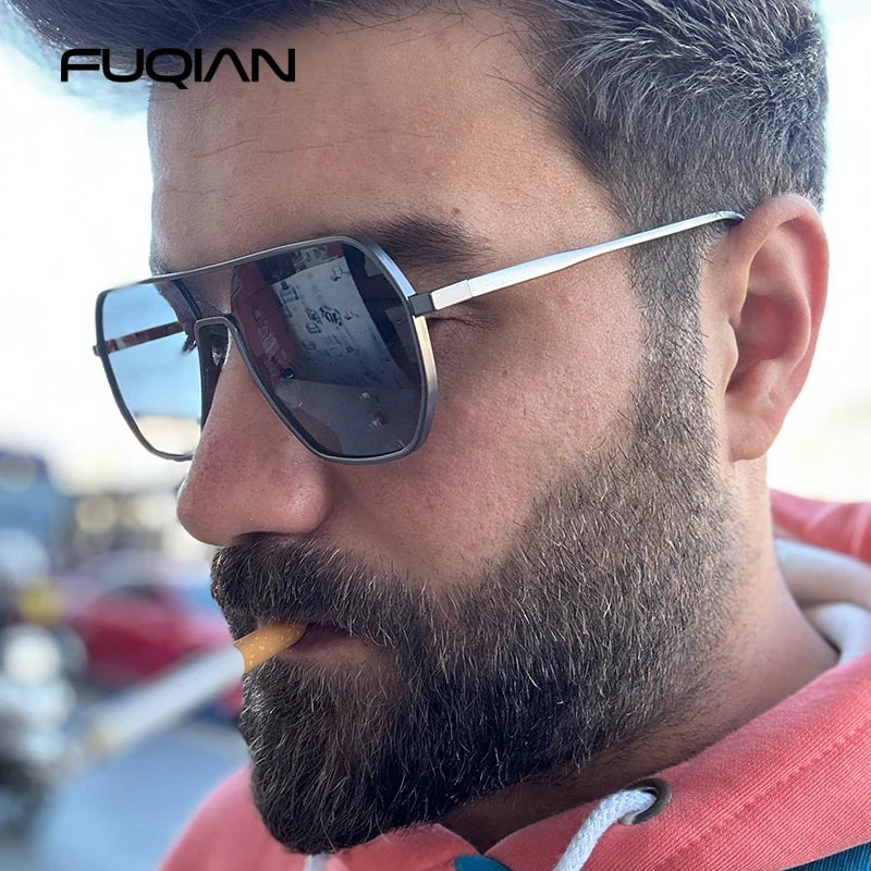 Luxury Photochromic Polarized Sunglasses for Men and Women UV400 Metal Frame