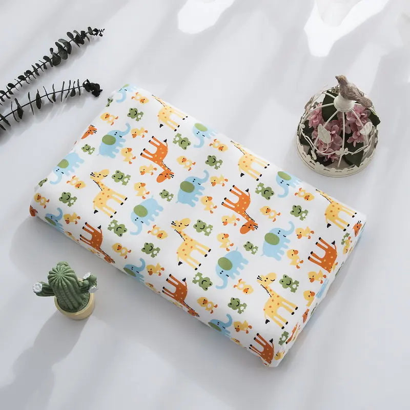 Kids Pure Cotton Latex Pillow with Neck Support for Kindergarten Use