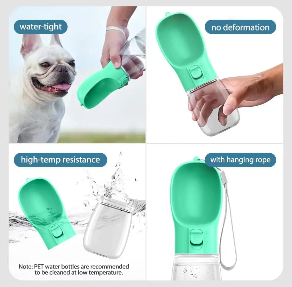 Leakproof Portable Dog Water Bottle & Bowl for Pets