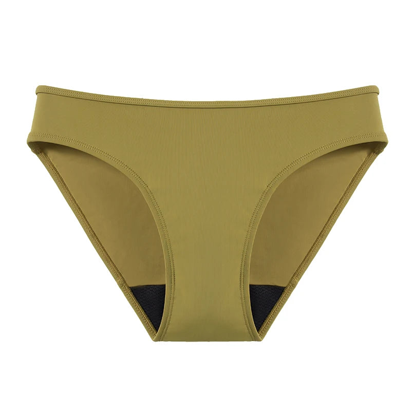 Women's Period Proof Swimwear Mid-Waist Bikini Leakproof Beach Bathing Suit