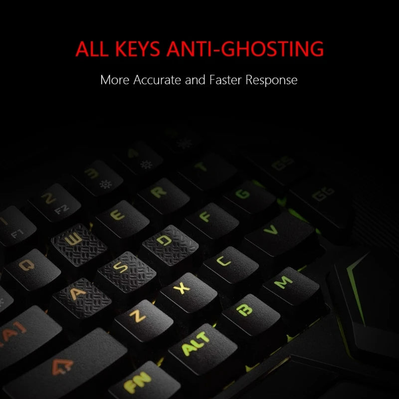 Ergonomic One-Handed RGB Gaming Keyboard – 35-Key USB Wired Mini Keypad