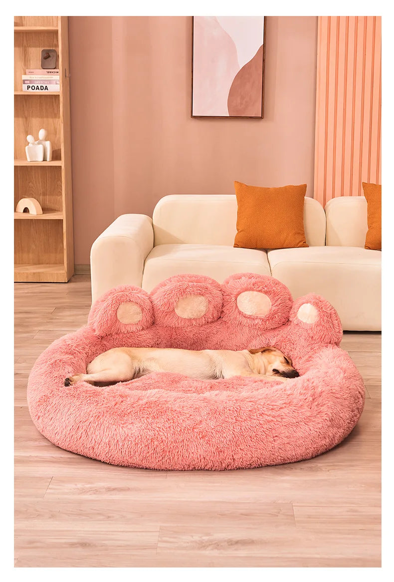 Fluffy Plush Dog Bed – Soft & Cozy Cushion for Large & Small Pets