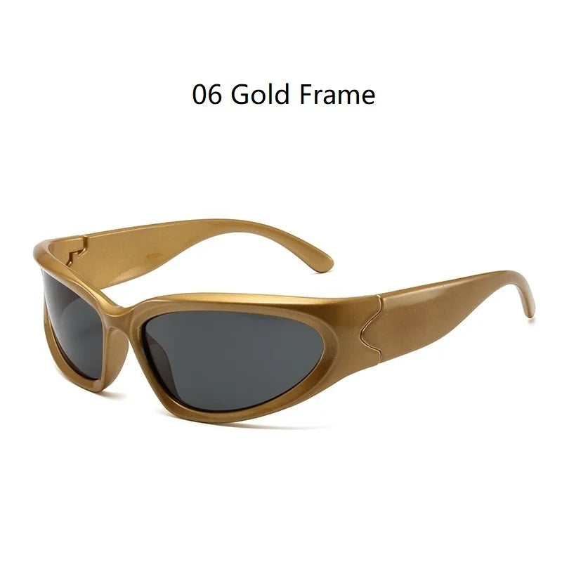 Y2K Punk Sports Sunglasses for Men and Women UV400 Vintage Eyewear