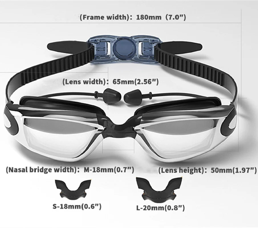 ARENA Anti-Fog UV Swim Goggles with Earplugs for Men and Women