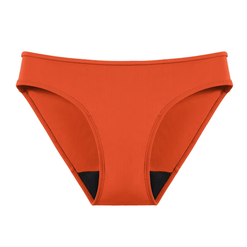 Women's Period Proof Swimwear Mid-Waist Bikini Leakproof Beach Bathing Suit