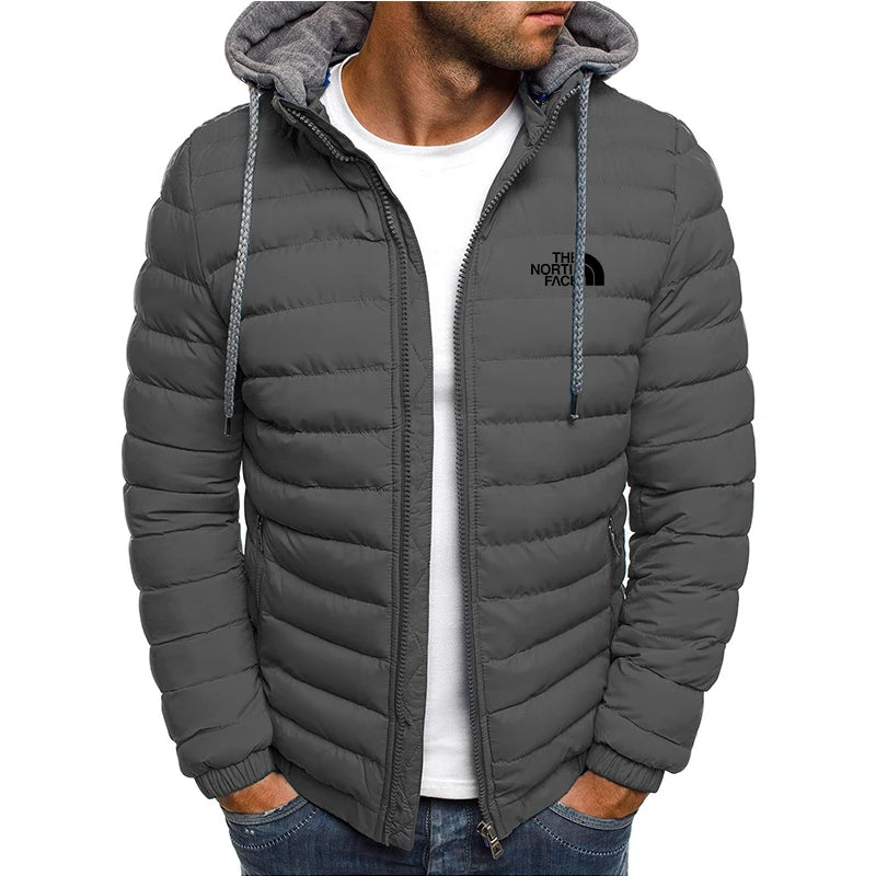 Windproof Hooded Men's Jacket - Warm & Stylish