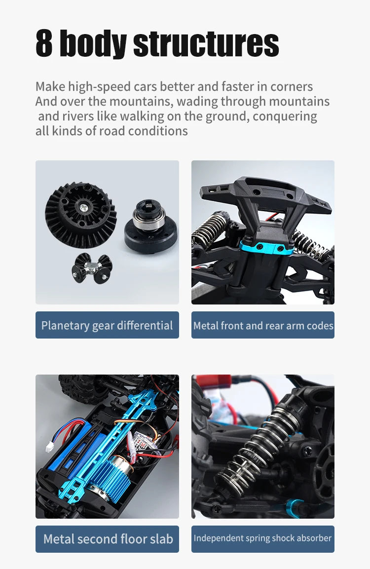 1:16 High-Speed 4WD RC Car - 70KM/H or 50KM/H