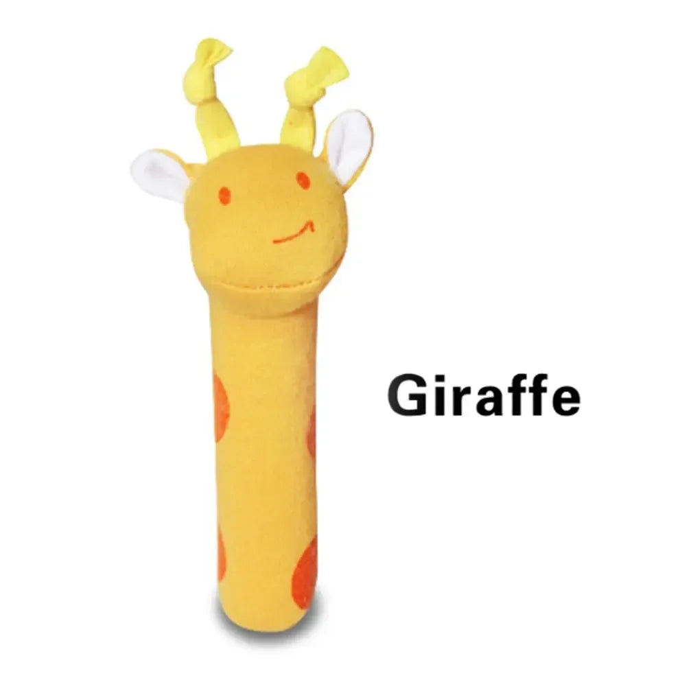 Cartoon Animal Hand Bell Rattle - Soft Plush Baby Rattle Toy