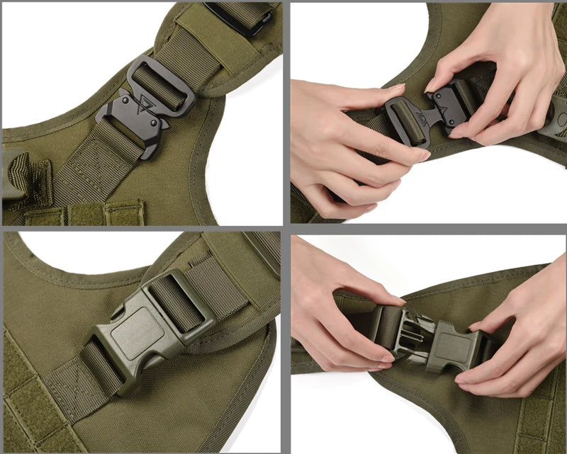 K9 Tactical Military Dog Vest and Leash Set