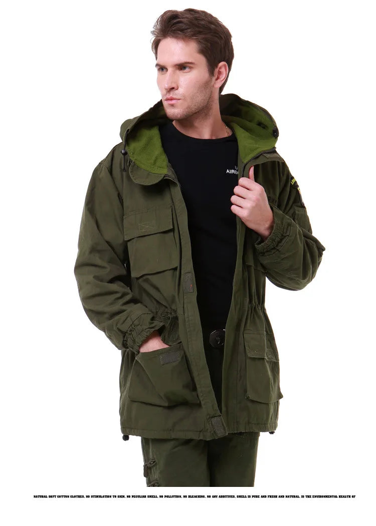 US Military Fleece Tactical Windbreaker Jacket