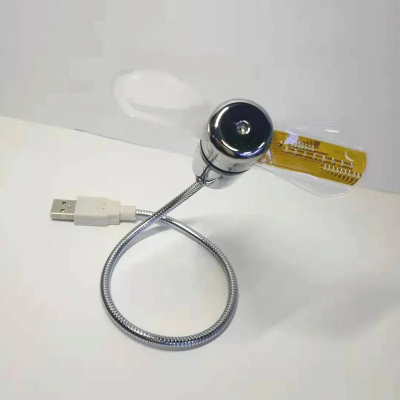 USB Mini Fan with LED Time Display – Creative Laptop Gadget