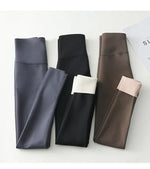 High-Waist Seamless Fleece Warm Leggings for Women