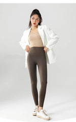 High-Waist Seamless Fleece Warm Leggings for Women