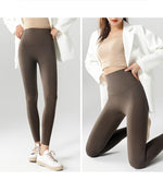 High-Waist Seamless Fleece Warm Leggings for Women