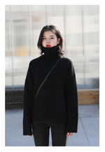 CHIC VEN Korean Women's Loose Turtleneck Sweater