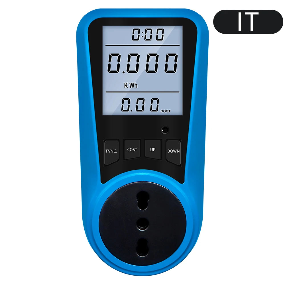 Multi-Plug Digital Power Meter – Voltage, Watt & Energy Tester (AC 230V)