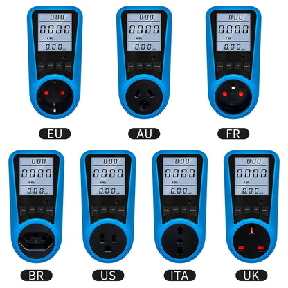 Multi-Plug Digital Power Meter – Voltage, Watt & Energy Tester (AC 230V)