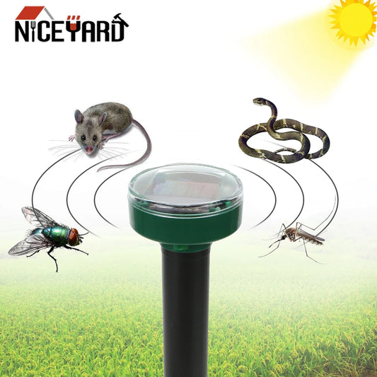 Solar Ultrasonic Pest Repeller for Garden Yard Snake Mouse Control