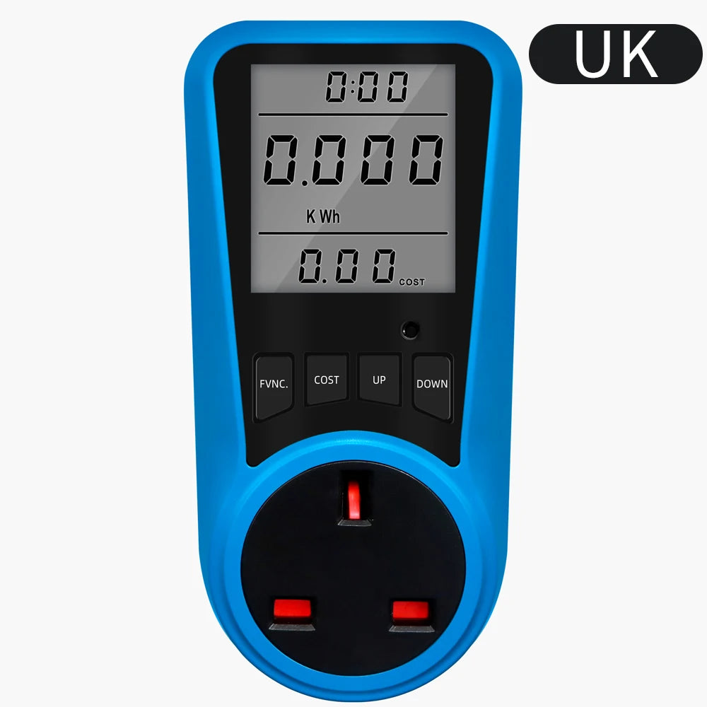 Multi-Plug Digital Power Meter – Voltage, Watt & Energy Tester (AC 230V)