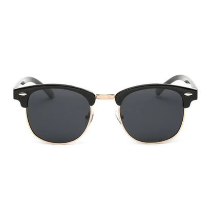 Vintage Polarized Semi-Rimless Sunglasses for Women