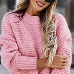 Women’s High Collar Thick Knit Sweater