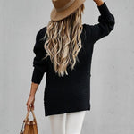 Women’s High Collar Thick Knit Sweater