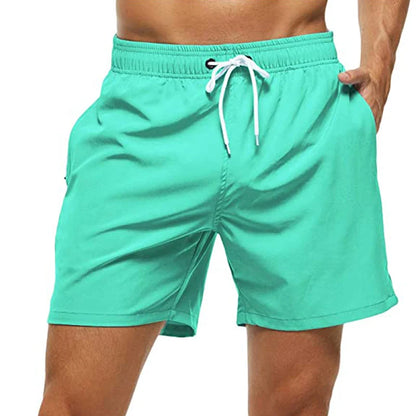 Men’s Quick Dry Swim Trunks with Zipper Pockets and Mesh Lining
