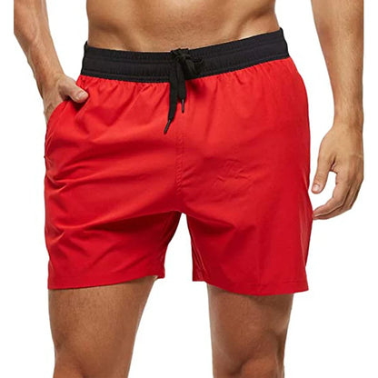 Men’s Quick Dry Swim Trunks with Zipper Pockets and Mesh Lining