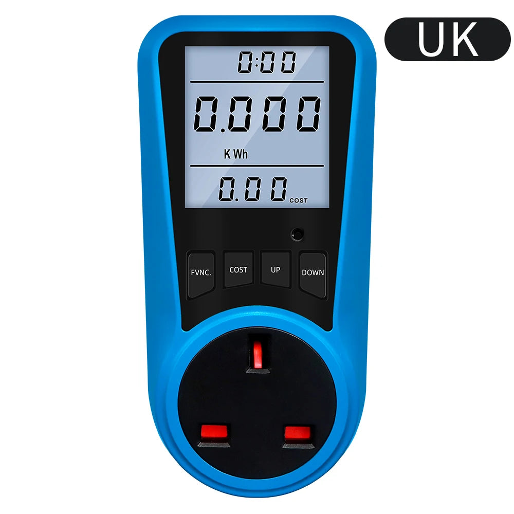 Multi-Plug Digital Power Meter – Voltage, Watt & Energy Tester (AC 230V)