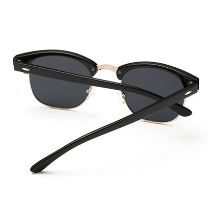 Vintage Polarized Semi-Rimless Sunglasses for Women