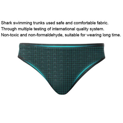 Men’s Shark Skin Swim Trunks Quick Dry Competition Boxer Briefs