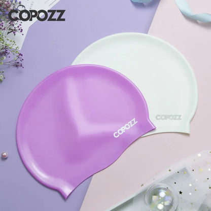 Copozz Silicone Swimming Cap for Men and Women, Waterproof