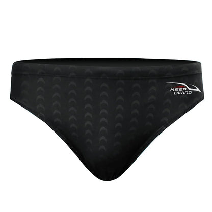Men’s Shark Skin Swim Trunks Quick Dry Competition Boxer Briefs