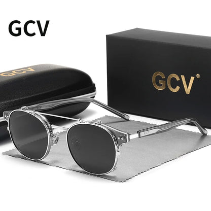 Gothic Steampunk Polarized Sunglasses with Double Layer Removable Lens
